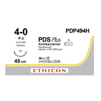 Ethicon PDS Plus, sutur, violet, 150 cm, CTX loop nål. Steril, 1-0