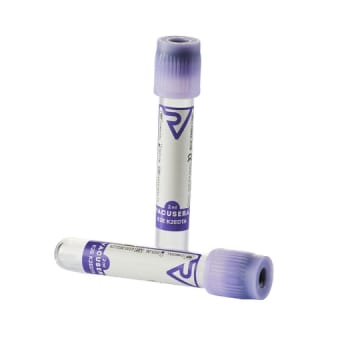 Vacusera, blodprøve glas, lys lilla, K2 EDTA, steril, 5/2 ml