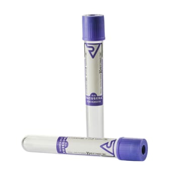 Vacusera, blodprøve glas, lilla, K2 EDTA, steril, 10/9 ml