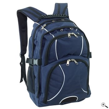 Sygepleje/lægetaske, rygsæk m. 4 rum,10 lommer, plads til laptop, BLÅ