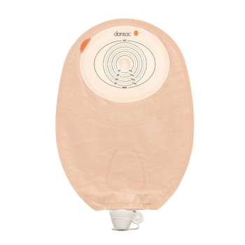 NovaLife TRE 1 Soft Convex, 1-dels urostomipose, Mini, vindue, beige, Ø 25 mm