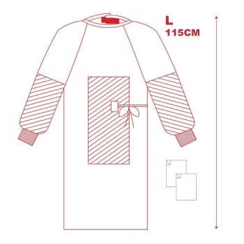 365, OP kittel, forstærket, 120 cm, steril, large