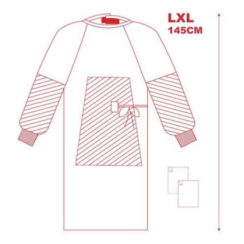 365, OP kittel, forstærket, 151 cm, steril, large/lang