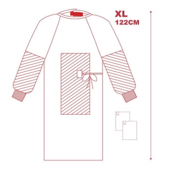 365, OP kittel, forstærket, 130 cm, steril, x-large