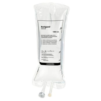 Bactiguard, Hydrocyn aqua, Antimikrobiel sårskyllevæske, pose til ophæng, 1000 ml