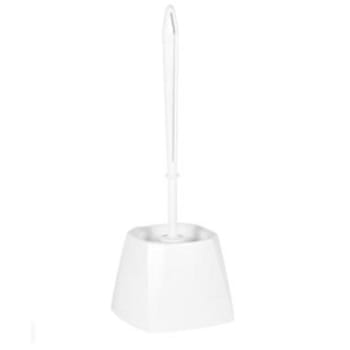 Multiline, toiletbørste med firkantet skål, hvid, genanv. pla, 13 cm x 49 cm