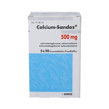 Calcium-Sandoz, kalktilskud, brusetabletter, 500 mg