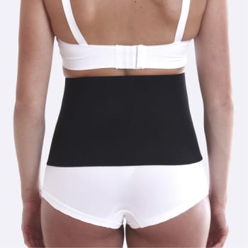 Nordicare Stomi BAS bælte, velcro, klipbar, sort, L: 90-105 cm, H: 20 cm, medium