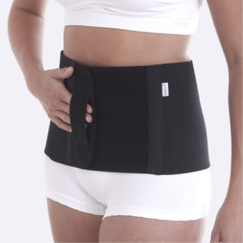 Nordicare Stomi BAS bælte, velcro, klipbar, sort, L: 120-135 cm, H: 20 cm, Xx-large