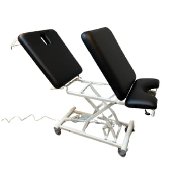 Rehab Care undersøgelsesleje, 3-delt gyn, sort, papirholder