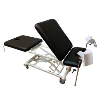 Rehab Care undersøgelsesleje, 3-delt gyn, sort, papirholder
