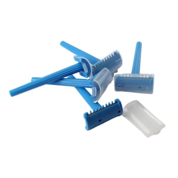 365, barberskraber, engangs, dobbeltskær, blå