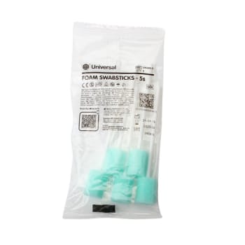 365, mundplejepind, plast, med skumnylonsvamp, grøn, 10 cm