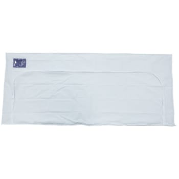 365, Bodybag (ligpose), hvid med blå dokumentlomme, 208 x 89 cm x 0,15 mm