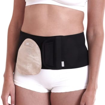 NordiCare StomiSoft, stomibælte, elastisk, H: 16 cm, velcro, sort, Xx-large/120-135 cm