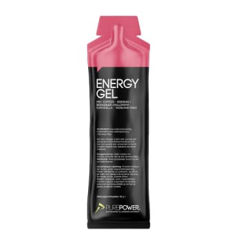 Pure Power, energy gel med koffein, Hindbær-smag, brev, 60 g