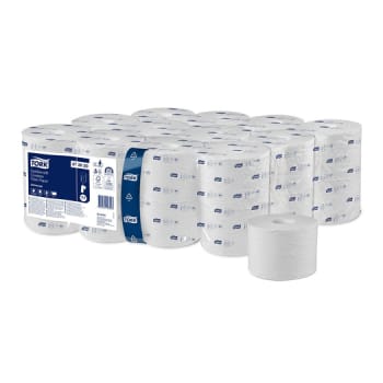 Tork Advanced OptiServe, toiletpapir T7, 2-lags, uden hylse, hvid, FSC mærk, 94,3 x 9,3 cm