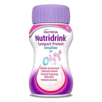 Nutridrink Compact Protein Sen, cool rød frugtsmag, 125 ml