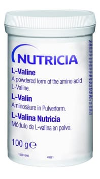 L-Valin, Frie aminosyre, pulver, 100 g