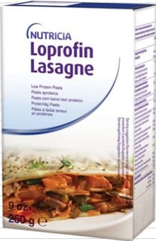 Loprofin, Lasagne, lav-protein lasagneplader, 250 g