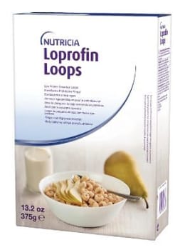 Loprofin, cereal loops, lav-protein morgenmadsprodukt, 375 g