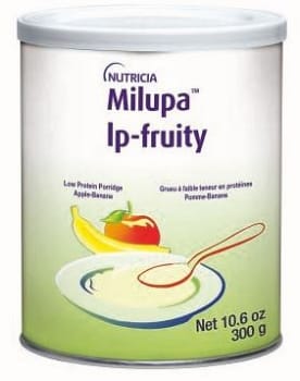Loprofin, Lp-Fruity, lav-protein pulver-grød, æble/banan, 300 g