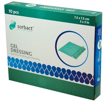 Sorbact Gel -sidos 7,5 x 7,5 cm