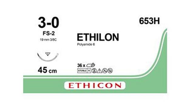 Ethilon 3-0 FS-2 45 cm musta 653H