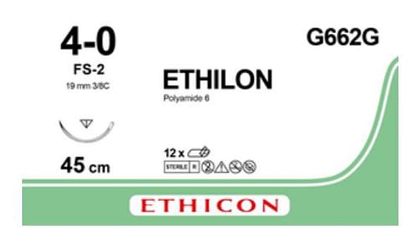 Ethilon 4-0 FS-2 45 cm vihreä G622G