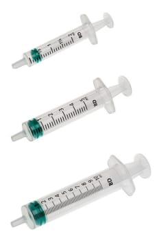 BD Emerald injektioruisku syntettisellä männällä 3-os LUER 5 ml