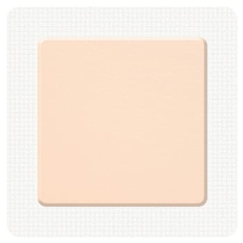 Kliniderm Foam Silicone border kiinnittyvä sidos 7,5 x 7,5 cm
