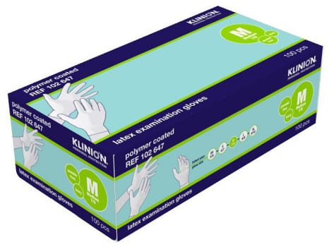 Klinion tutkimuskäsine lateksi puuteriton M