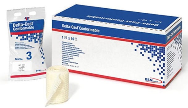 Delta-Cast Conform kipsisidos 2,5 cm x 1,8 m valkoinen