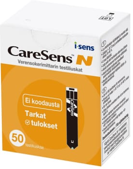 CareSens N verensokeritestiliuskat