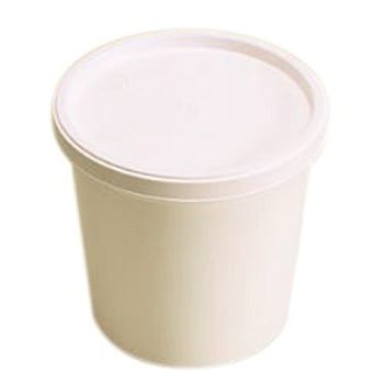Näyteastia PS painokannella 500ml valkoinen