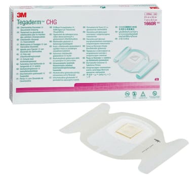 3M Tegaderm CHG IV -suojasidos 1660R, 7 cm x 8,5 cm