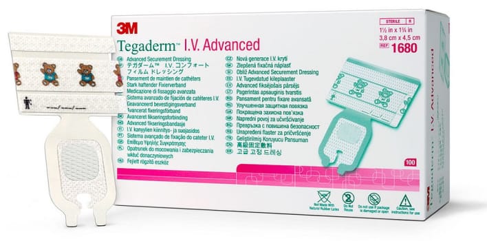 3M Tegaderm I.V. Advanced ‑suojasidos 1680, 3,8 cm x 4,5 cm
