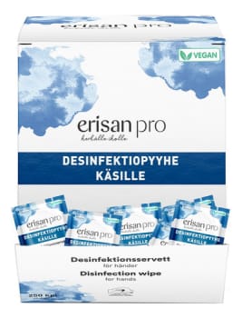 Erisan Pro desinfektiopyyhe käsille ykspakattu