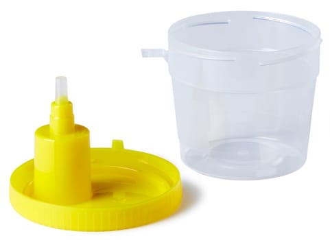 Virtsanäytepurkki siirtoadapterilla 60 ml
