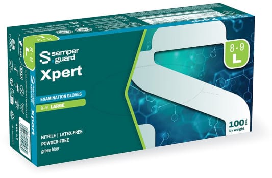 Semperguard Xpert nitriilikäsine L/8.5 puuteriton