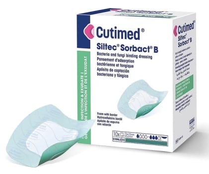 Cutimed Siltec Sorbact B 10 x 10 cm