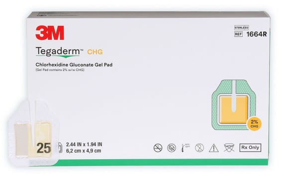 3M Tegaderm CHG klooriheksidiiniglukonaattigeelityyny 1664R