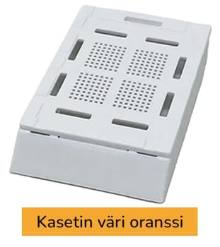 Laservalmis biopsiakasetti pinottu oranssi