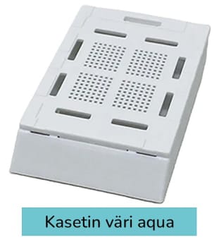 Laservalmis biopsiakasetti pinottu aqua