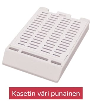 Laservalmis rutiinikasetti pinottu kannella pun