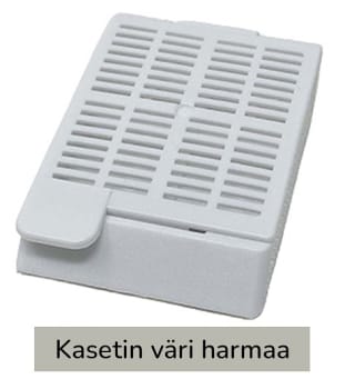 Laservalmis kudoskasetti pinottu harmaa