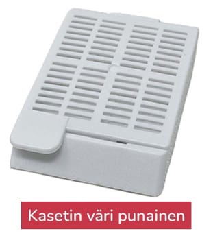 Laservalmis kudoskasetti pinottu punainen