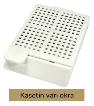Laservalmis biopsiakasetti pinottu okra