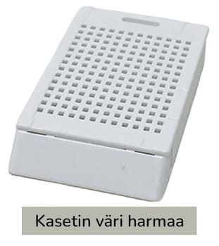Laservalmis biopsiakasetti pinottu harmaa