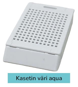Laservalmis biopsiakasetti pinottu aqua